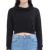 Solid Crop Hoodie