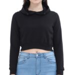 Solid Crop Hoodie