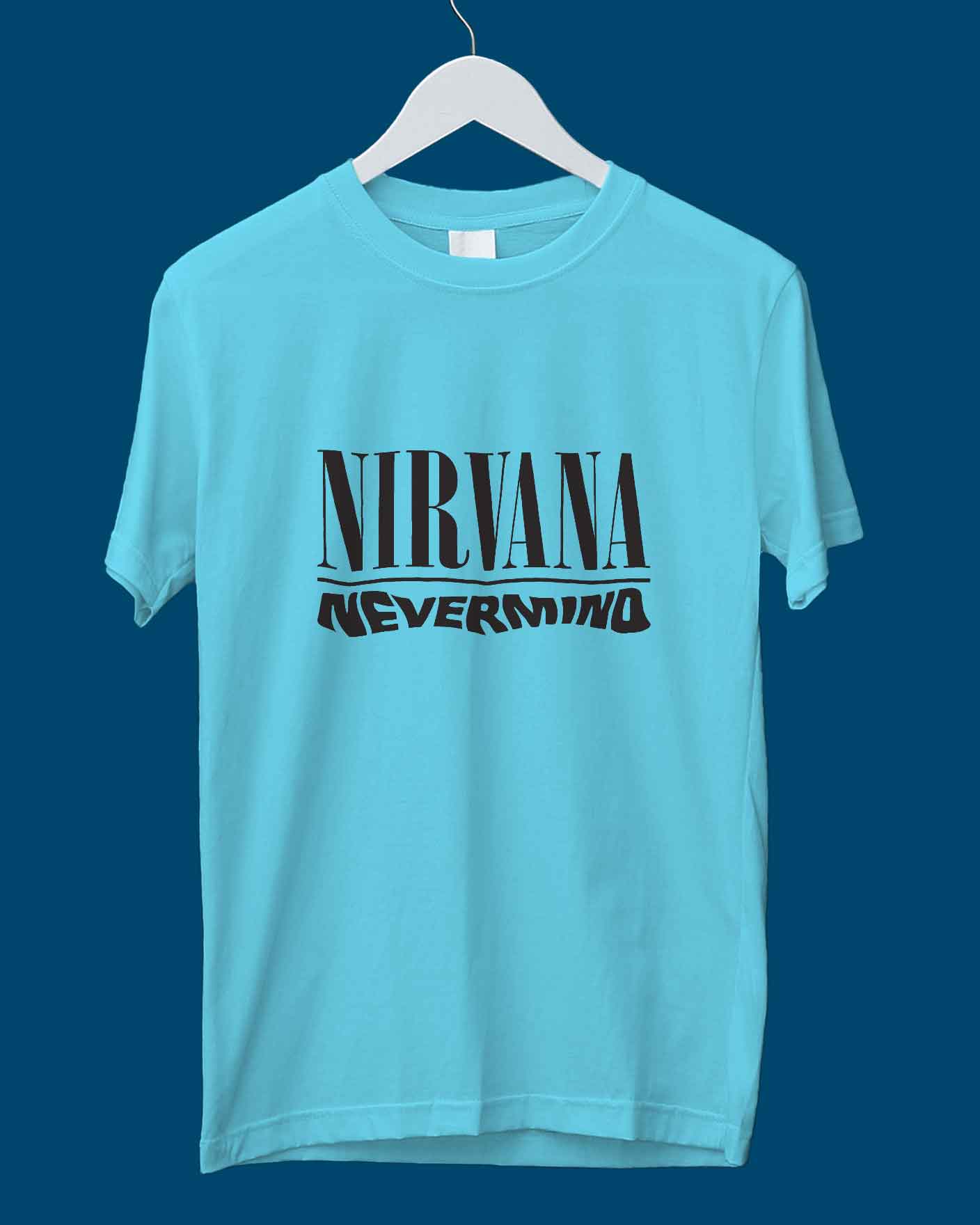 Nirvana Nevermind Premium Unisex T Shirt Venom Trends   Nirvana Nevermind Tshirt Blue 