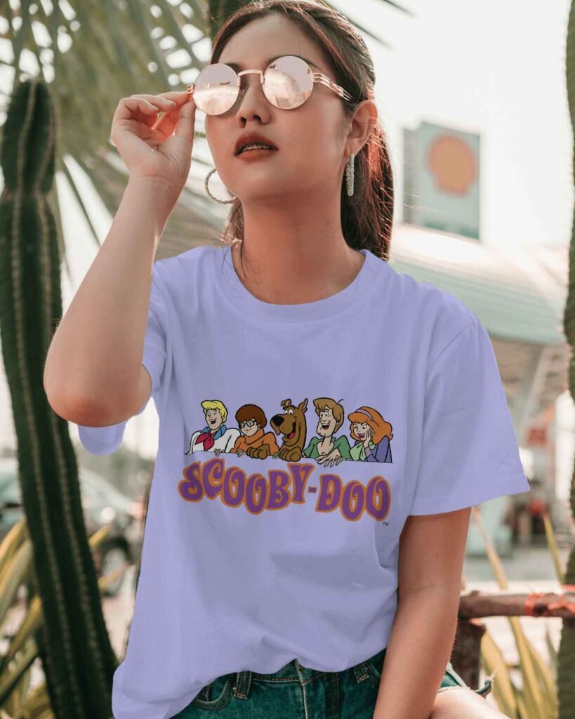 Scooby-Doo Girls T-Shirt - Official Kids' Scooby Graphic Tee In Black, Size 7-8 Years